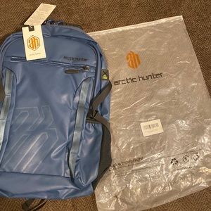 Blue and black Arctic hunter’s adventure backpack
